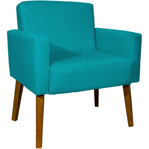 Imagem de Kit  2 Poltronas Decorativas Para Sala Hope + 2 Puff Charme Suede Cores Pé Trapézio - Clique E Decore