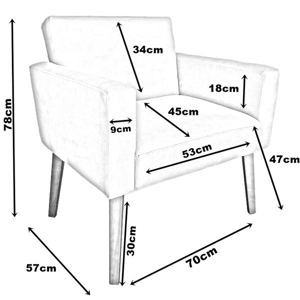 Imagem de Kit  2 Poltronas Decorativas Para Sala Hope + 2 Puff Charme Suede Cores Pé Trapézio - Clique E Decore