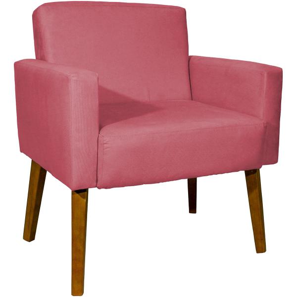 Imagem de Kit  2 Poltronas Decorativas Para Sala Hope + 2 Puff Charme Suede Cores Pé Trapézio - Clique E Decore