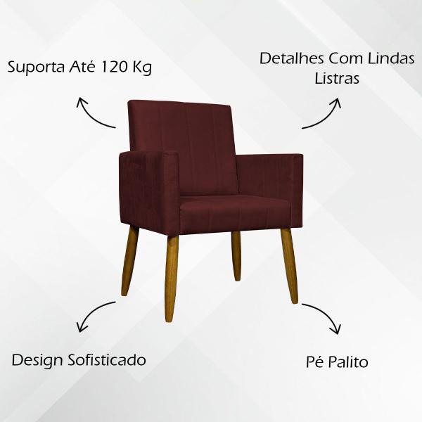 Imagem de Kit 2 Poltronas Decorativas para Sala Mari Suede É Palito