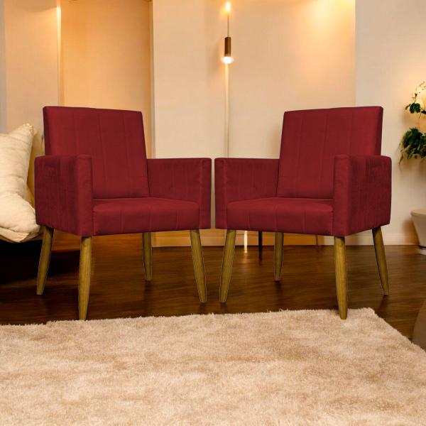 Imagem de Kit 2 Poltronas Decorativas para Sala Mari Suede É Palito