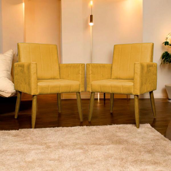 Imagem de Kit 2 Poltronas Decorativas para Sala Mari Suede É Palito