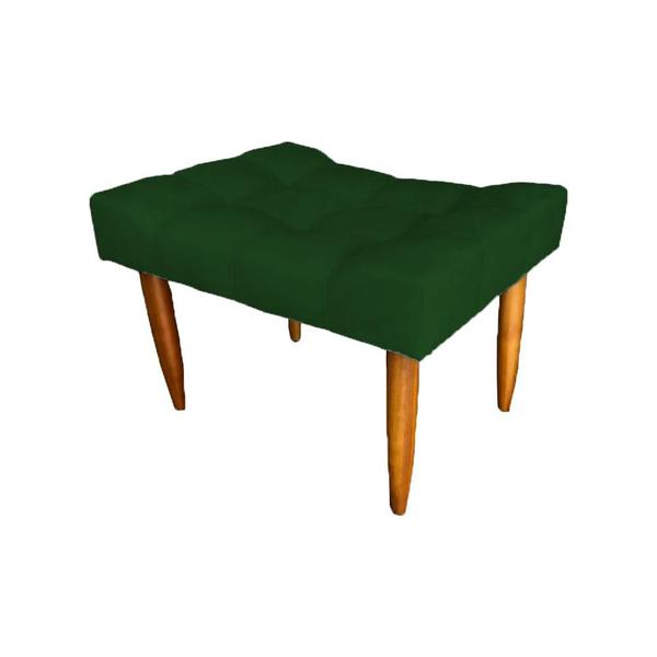 Imagem de Kit 2 Poltronas Decorativas Para Sala Nina Com Base + 2 Puff Requinte Suede Cores Pé Castanho