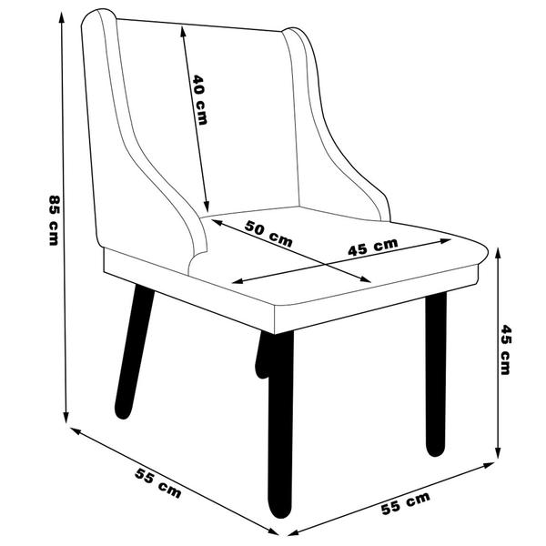 Imagem de Kit 2 Poltronas Decorativas Pés Palito de Madeira Firenze Veludo Bege/Natural G19 - Gran Belo