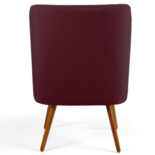 Imagem de Kit 2 Poltronas Decorativas Pés Palito Madeira Pérsia B-278 Suede Marsala - Domi