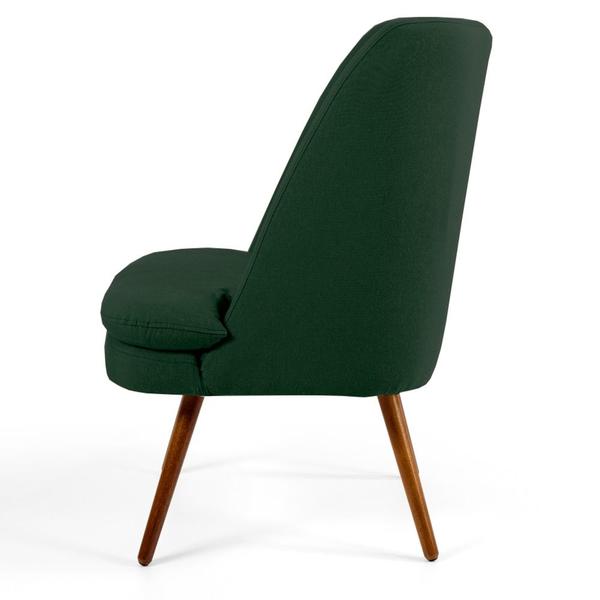 Imagem de Kit 2 Poltronas Decorativas Pés Palito Madeira Pérsia B-303 Suede Verde Musgo - Domi