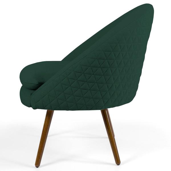 Imagem de Kit 2 Poltronas Decorativas Pés Palito Rafa C-117 Linho Tressê Verde - Domi