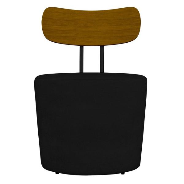 Imagem de Kit 2 Poltronas Decorativas Redondas 53cm Le Moon M22 Veludo Preto - Mpozenato