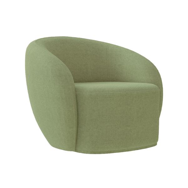 Imagem de Kit 2 Poltronas Decorativas Sala de Estar Íbis Encosto Fixo Bouclê Verde G33 - Gran Belo