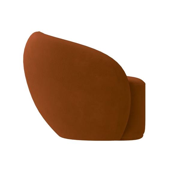 Imagem de Kit 2 Poltronas Decorativas Sala de Estar Íbis Encosto Fixo Veludo Terracota G33 - Gran Belo