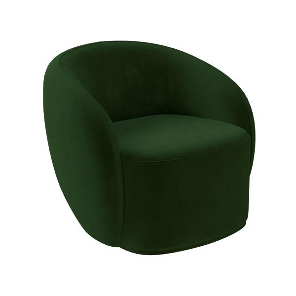 Imagem de Kit 2 Poltronas Decorativas Sala de Estar Íbis Encosto Fixo Veludo Verde G33 - Gran Belo