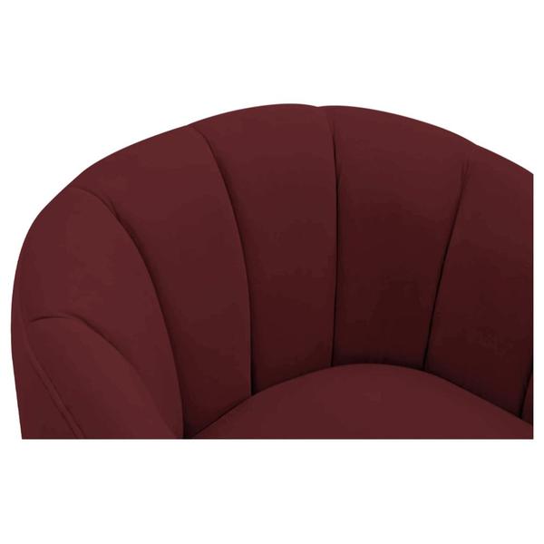 Imagem de Kit 2 Poltronas Decorativas Sala de Estar Recepção Mavie Base de Ferro Dourado Suede Bordo - Amarena Móveis