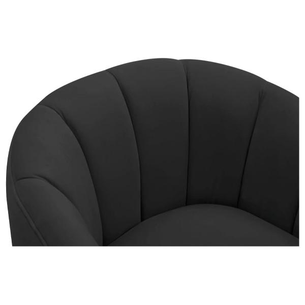 Imagem de Kit 2 Poltronas Decorativas Sala de Estar Recepção Mavie Base de Ferro Preto Suede - Amarena Móveis