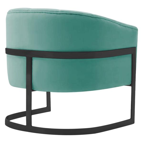 Kit 2 Poltronas Decorativas Sala de Estar Recepção Mavie Base de Ferro Preto Suede - Doce Sonho Móveis Imagem de Kit 2 Poltronas Decorativas Sala de Estar Recepção Mavie Base de Ferro Preto Suede - Doce Sonho Móveis