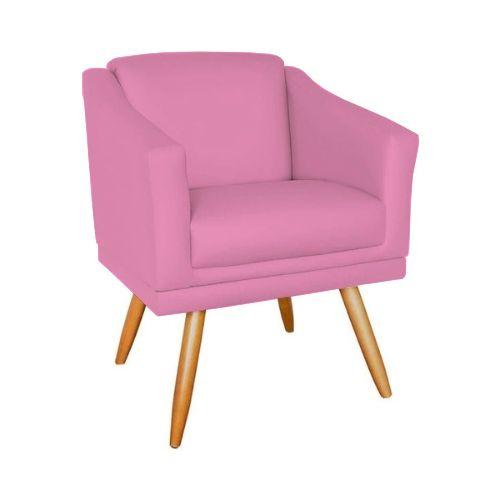 Imagem de Kit 2 Poltronas Decorativas San Diego Sala de Estar Tecido Veludo Rose Kimi Decor