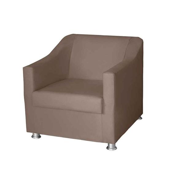 Imagem de Kit 2 Poltronas Decorativas Tilla Suede Cappuccino - Móveis Mafer