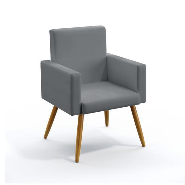 Imagem de Kit 2 Poltronas Decorativas Vega Suede Cinza Aradecor