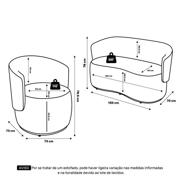 Imagem de Kit 2 Poltronas e 1 Namoradeira Aisha Orgânica Veludo Verde Escuro - Desk Design