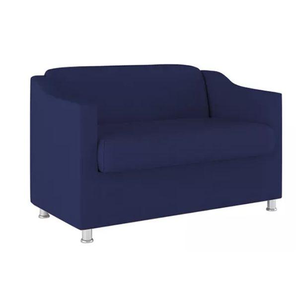 Imagem de Kit 2 Poltronas e Namoradeira Tilla Suede Azul Marinho TWdecora