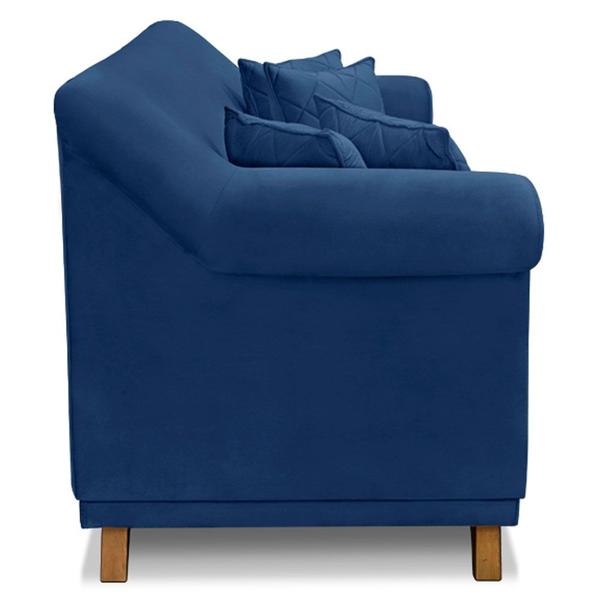 Imagem de Kit 2 Poltronas e Sofá Living 2 Lugares 1,80m Vênus Suede Pés Castanho - Pallazio