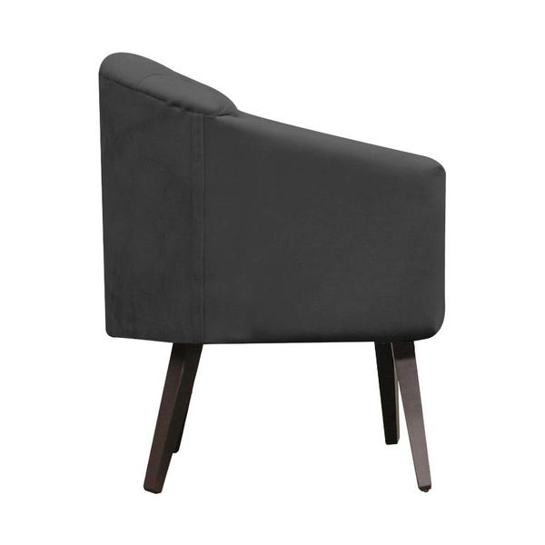 Imagem de Kit 2 Poltronas Estrela Retro Suede Grafite - Meu Lar Decorações