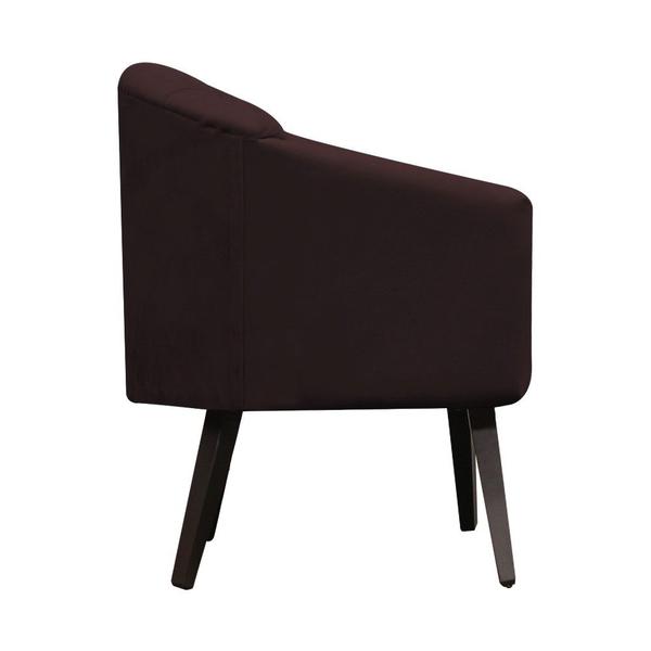 Imagem de Kit 2 Poltronas Estrela Retro Suede Marrom - Meu Lar Decor