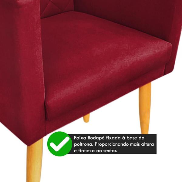 Imagem de Kit 2 Poltronas Maitê Decorativa Matelassê Suede Marsala