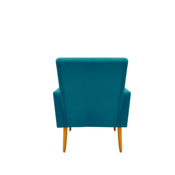 Imagem de Kit 2 Poltronas Malibu Decorativa Suede Azul Turquesa