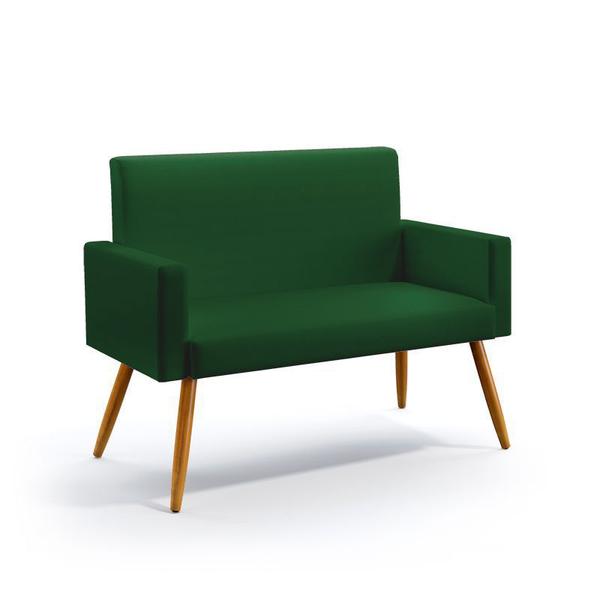 Imagem de Kit 2 Poltronas Namoradeira Nina e Puff Quasar Suede Verde Aradecor