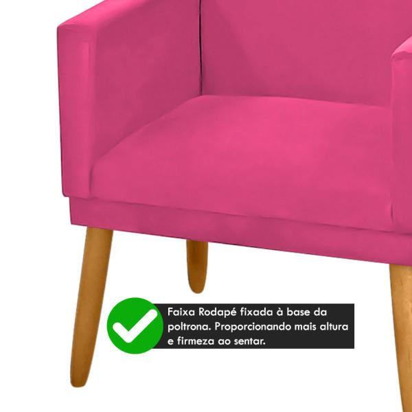 Imagem de kit 2 Poltronas Nina Decorativas  Luxo material sintético Rosa Pink