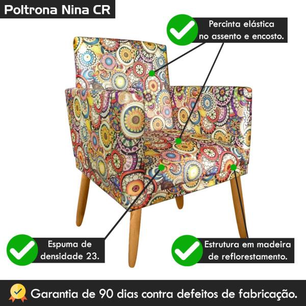 Imagem de kit 2 Poltronas Nina Decorativas Luxo Suede Mosaico