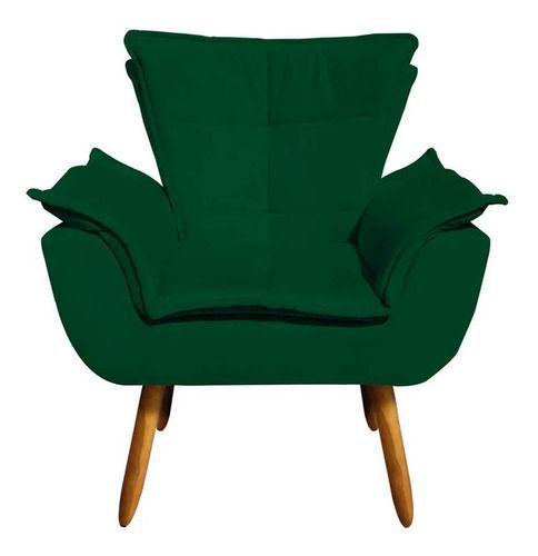 Imagem de Kit 2 Poltronas Opala Recepção King Lar Suede Verde