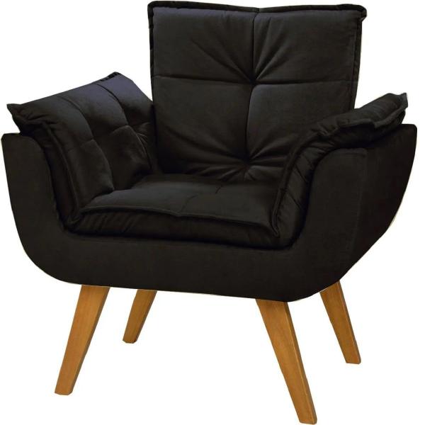 Imagem de Kit 2 poltronas opala suede preto