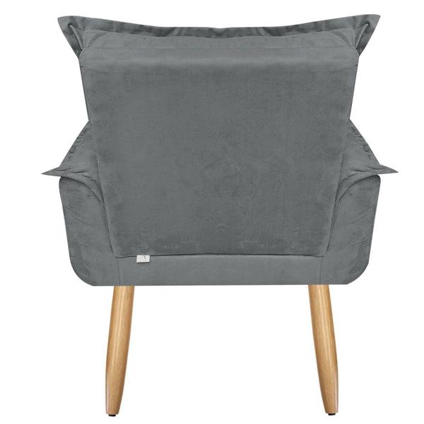 Imagem de Kit 2 Poltronas Opalla Cadeira Decorativa Suede Grafite para Escritório Sala de Estar Recepção