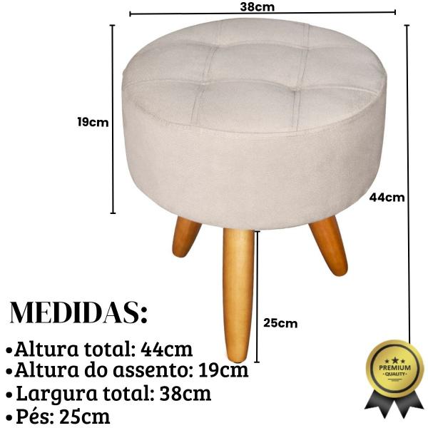 Imagem de Kit 2 Poltronas para Manicure cadeira com Puff decorativa para Sala de Estar Recepção escritório pés palito resistente