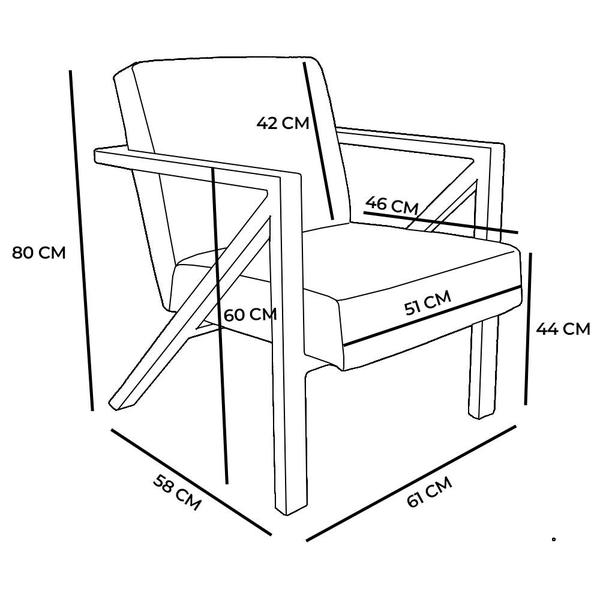 Imagem de Kit 2 Poltronas Para Sala de Estar Angel Corano Preto Base Metálica Preta - Pallazio