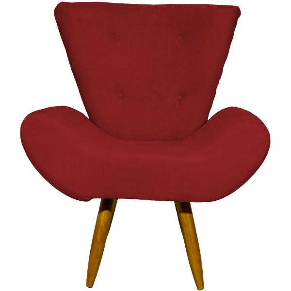 Imagem de Kit 2 Poltronas Para Sala DECORATIVAS EMILIA SUEDE CORES PÉ CASTANHO - CLIQUE E DECORE