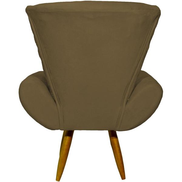 Imagem de Kit 2 Poltronas Para Sala DECORATIVAS EMILIA SUEDE CORES PÉ CASTANHO - CLIQUE E DECORE