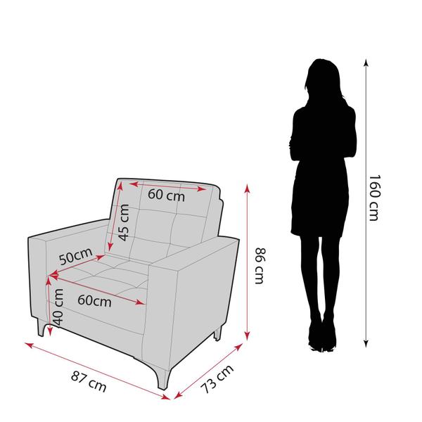 Imagem de Kit 2 Poltronas Recepção Decorativa Taina Preto Matrix