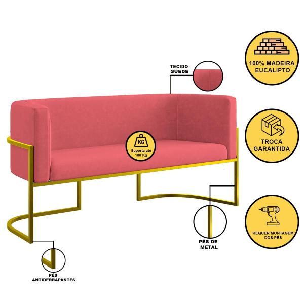 Imagem de Kit 2 Poltronas + Sofá 2 Lugares para Recepção  Balaqui