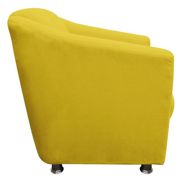 Imagem de Kit 2 Poltronas Tilla Decorativa Escritório Suede Amarelo