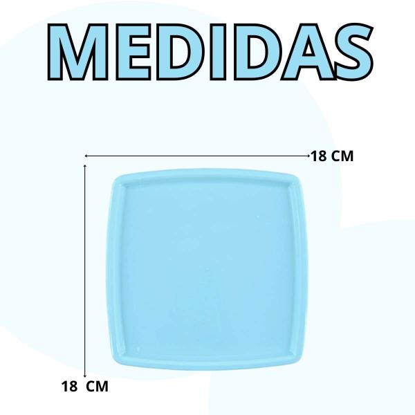 Kit 2 Porta Bala + 2 Bandeja Quadrada + 5 Porta Guardanapos - Nielshop Imagem de Kit 2 Porta Bala + 2 Bandeja Quadrada + 5 Porta Guardanapos