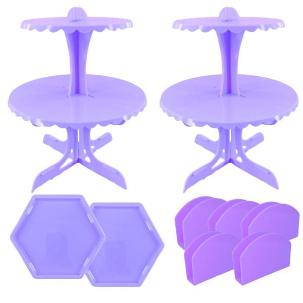Kit 2 Porta Bala + 2 Bandeja Sextavada + 5 Porta Guardanapo - Nielshop Imagem de Kit 2 Porta Bala + 2 Bandeja Sextavada + 5 Porta Guardanapo