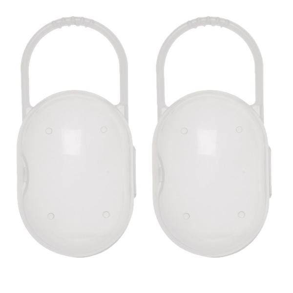 Imagem de Kit 2 porta chupetas protetor guarda bico infantil buba com alça bpa free