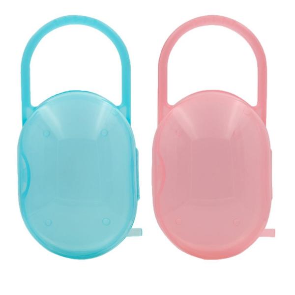 Imagem de Kit 2 porta chupetas protetor guarda bico infantil buba com alça bpa free