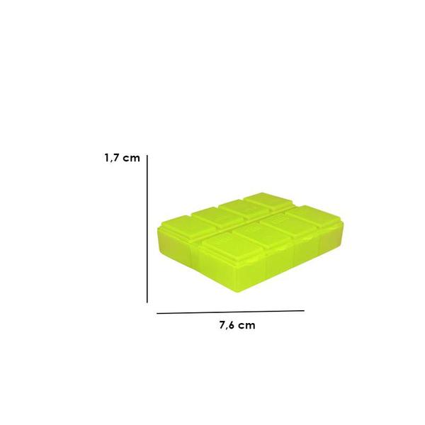 Imagem de Kit 2 Porta Comprimido Amarelo Neon Plástico