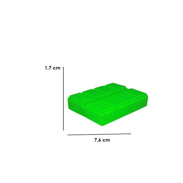 Imagem de Kit 2 Porta Comprimido Verde Neon Plástico