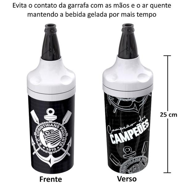 Imagem de Kit 2 Porta Garrafas de Cerveja 600ml Corinthians Licenciado