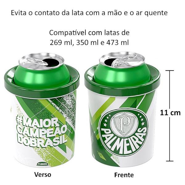 Imagem de Kit 2 Porta Latas de Cerveja Refrigerante 350ml Palmeiras Palestra
