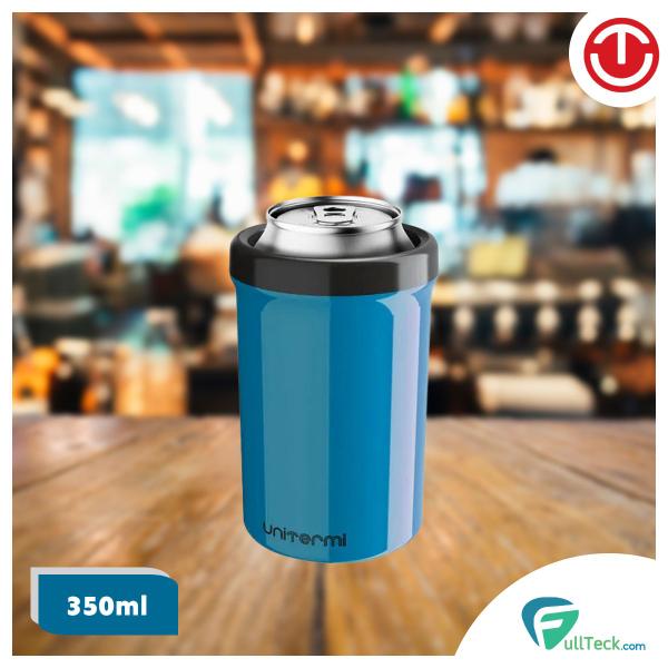 Imagem de Kit 2 Porta Latas Térmico 350ml Azul P/ Cerveja Refrigerante